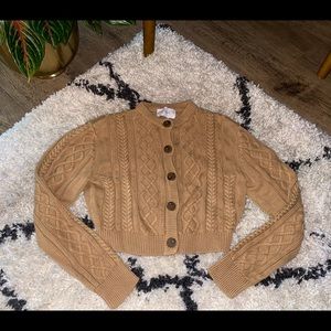 Blush Boutique, cropped cable knit sweater